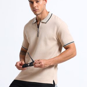 Premium Cotton Polo T-Shirt – Classic Fit | ND Tees with Zip