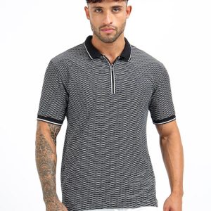 NDTees Premium polo t-shirt fabric close up breathable cotton Zipper Style