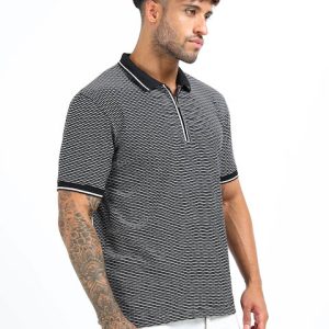 Premium polo t-shirt fabric close up breathable cotton