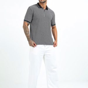 Premium polo t-shirt fabric close up breathable cotton