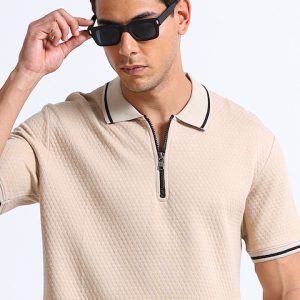 Premium Cotton Polo T-Shirt – Classic Fit | ND Tees with Zip